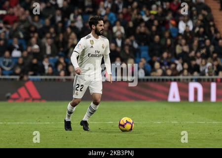 Francisco Alarcon 'isco' du Real Madrid pendant le match de la Liga entre le Real Madrid et Valencia CF au stade Santiago Bernabeu de Madrid, Espagne. 01 décembre 2018. (Photo de A. Ware/NurPhoto) Banque D'Images