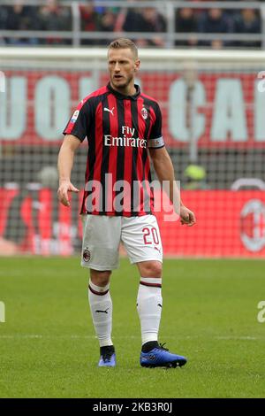 Ignazio Abate #20 de l'AC Milan pendant la série Un match entre l'AC Milan et Parme Calcio 1913 au Stadio Giuseppe Meazza sur 02 décembre 2018 à Milan, Italie. (Photo de Giuseppe Cottini/NurPhoto) Banque D'Images