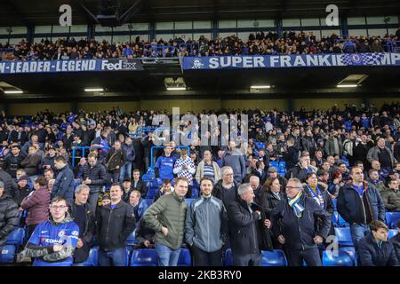 Les supporters de Chelsea lors du match de l'UEFA Europa League Group L entre Chelsea et PAOK au pont Stamford sur 29 novembre 2018 à Londres, au Royaume-Uni. (Photo de Nicolas Economou/NurPhoto) Banque D'Images