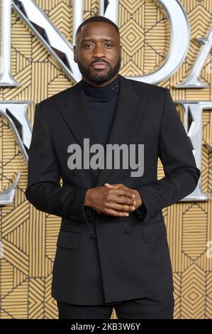 Londres, Royaume-Uni . 3 novembre 2022 . Létal Bizzle photographié lors de la première européenne de Black Panther : Wakanda Forever, qui se tient sur la place Cineworld Leicester. Crédit : Alan D West/Alamy Live News/Alamy Live News Banque D'Images