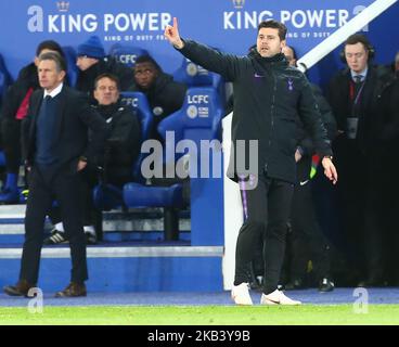 Mauricio Pochettino, directeur de Tottenham Hotspur, lors du match de la première ligue anglaise entre Leicester City et Tottenham Hotspur au King Power Stadium de Leicester, en Grande-Bretagne, sur 8 décembre 2018. (Photo par action Foto Sport/NurPhoto) Banque D'Images