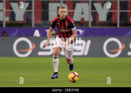 Ignazio Abate #20 de l'AC Milan en action pendant la série Un match entre l'AC Milan et le Torino FC au Stadio Giuseppe Meazza sur 9 décembre 2018 à Milan, Italie. (Photo de Giuseppe Cottini/NurPhoto) Banque D'Images