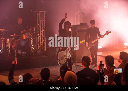 Johnny Marr, musicien et compositeur britannique, se produit en direct à Earth Hackney, à Londres, au Royaume-Uni, sur 9 décembre 2018. Johnny Marr (né John Martin Maher le 31 octobre 1963) est un musicien, auteur-compositeur et chanteur anglais, plus connu sous le nom de guitariste et – avec Morrissey – co-auteur-compositeur des Smiths, qui ont été actifs de 1982 à 1987. (Photo par Alberto Pezzali/NurPhoto) Banque D'Images