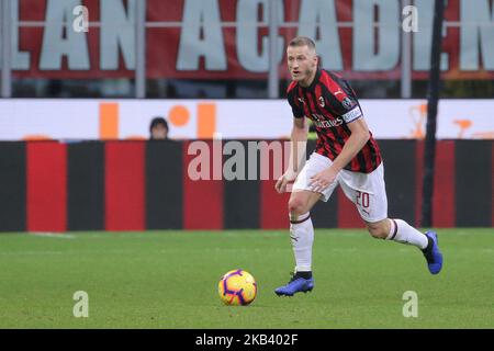 Ignazio Abate #20 de l'AC Milan en action pendant la série Un match entre l'AC Milan et le Torino FC au Stadio Giuseppe Meazza sur 9 décembre 2018 à Milan, Italie. (Photo de Giuseppe Cottini/NurPhoto) Banque D'Images