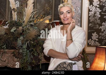 Eugenia Osborne pose pendant la séance de portraits à l'hôtel Santo Mauro de Madrid. Espagne (photo par Oscar Gonzalez/NurPhoto) Banque D'Images