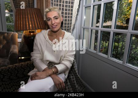 Eugenia Osborne pose pendant la séance de portraits à l'hôtel Santo Mauro de Madrid. Espagne. 13 décembre 2018 (photo par Oscar Gonzalez/NurPhoto) Banque D'Images