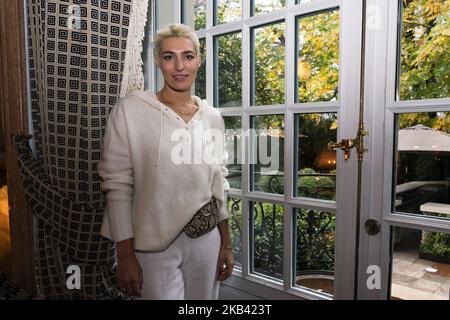 Eugenia Osborne pose pendant la séance de portraits à l'hôtel Santo Mauro de Madrid. Espagne. 13 décembre 2018 (photo par Oscar Gonzalez/NurPhoto) Banque D'Images