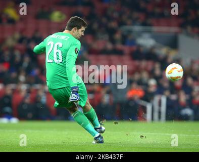 Londres, Royaume-Uni, 13 décembre 2018 Emiliano Marnez d'Arsenal pendant Europa League Group E entre Arsenal et de Qarabag FK au stade Emirates, Londres, Angleterre, le 13 décembre 2018. (Photo par action Foto Sport/NurPhoto) Banque D'Images