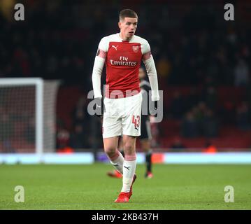 Londres, Royaume-Uni, 13 décembre 2018 Emiliano Marnez d'Arsenal pendant Europa League Group E entre Arsenal et de Qarabag FK au stade Emirates, Londres, Angleterre, le 13 décembre 2018. (Photo par action Foto Sport/NurPhoto) Banque D'Images