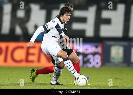 Sandro Tonali pendant le match de la série italienne B 2018/2019 entre Ascoli Calcio 1898 FC et le club de football de Brescia au Stadio Cino e Lillo Del Duca on 22 décembre 2018 à Ascoli Piceno, Italie. (Photo de Danilo Di Giovanni/NurPhoto) Banque D'Images