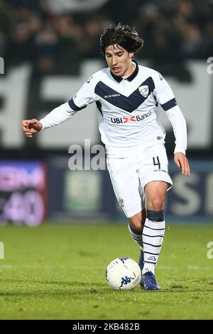 Sandro Tonali pendant le match de la série italienne B 2018/2019 entre Ascoli Calcio 1898 FC et le club de football de Brescia au Stadio Cino e Lillo Del Duca on 22 décembre 2018 à Ascoli Piceno, Italie. (Photo de Danilo Di Giovanni/NurPhoto) Banque D'Images