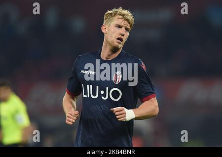 Filip Helander du FC de Bologne lors de la série Un match TIM entre le SSC Napoli et le FC de Bologne au Stadio San Paolo Naples Italie le 29 décembre 2018. (Photo Franco Romano) Banque D'Images