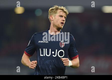 Filip Helander du FC de Bologne lors de la série Un match TIM entre le SSC Napoli et le FC de Bologne au Stadio San Paolo Naples Italie le 29 décembre 2018. (Photo Franco Romano) Banque D'Images