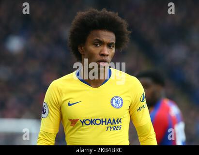 Londres, Angleterre - 30 décembre 2018 Willian de Chelsea pendant la première ligue entre Crystal Palace et Chelsea au stade Selhurst Park, Londres, Angleterre, le 30 décembre 2018. (Photo par action Foto Sport/NurPhoto) Banque D'Images