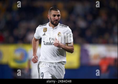 Karim Benzema du Real Madrid pendant la semaine 17 de la Ligue match entre Villarreal CF et Real Madrid au stade Ceramica à Villarreal, Espagne sur 3 janvier 2019. (Photo de Jose Breton/NurPhoto) Banque D'Images