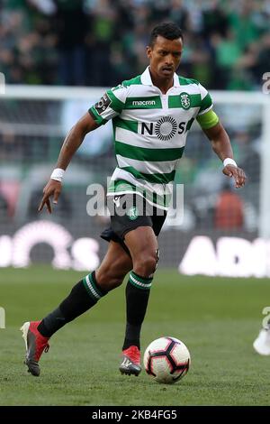 Nani du Portugal en action pendant le match de football de la Ligue portugaise Sporting CP vs FC Porto au stade Alvadade à Lisbonne sur 12 janvier 2019. ( Photo par Pedro Fiúza/NurPhoto) Banque D'Images