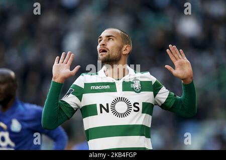 Le Bas Dost de Sporting réagit lors du match Primeira Liga 2018/19 entre Sporting CP vs FC Porto, à Lisbonne, sur 12 janvier 2019. (Photo de Carlos Palma/NurPhoto) Banque D'Images