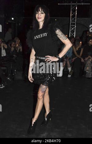 Asie Argento pendant la partie d'occultation organisée par Aniye par Fashion Show à Milan, Italie sur 14 janvier 2019. (Photo de Mauro Ujetto/NurPhoto) Banque D'Images