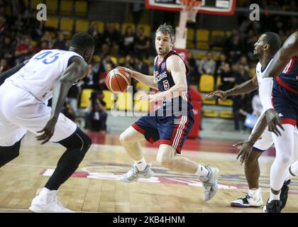 Quentin Serron, en action lors du match du groupe D de la Ligue des champions de basket-ball de la FIBA entre SIG Strasbourg (STR) et Neptunas Klaipeda (NEP) Rhenus Sport à Strasbourg, France sur 15 janvier 2019. (Photo par Elyxandro Cegarra/NurPhoto) Banque D'Images