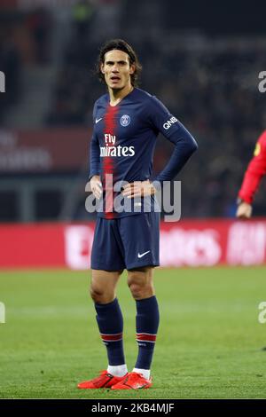 L'Edinson Cavani du PSG lors du match de football français L1 Paris Saint-Germain (PSG) contre Guingamp (EAG), sur 19 janvier 2019 au stade du Parc des Princes à Paris. (Photo de Mehdi Taamallah / NurPhoto) (photo de Mehdi Taamallah / NurPhoto) Banque D'Images