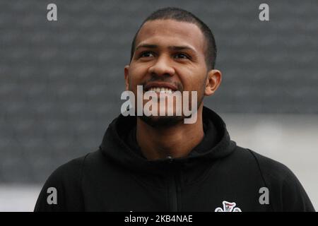 NEWCASTLE UPON TYNE, ROYAUME-UNI. 19 JANVIER. Salomon Rondon, de Newcastle United, arrive avant le match de la Premier League entre Newcastle United et Cardiff City à St. James's Park, Newcastle, le samedi 19th janvier 2019. (Photo de Mark Fletcher/NurPhoto) Banque D'Images