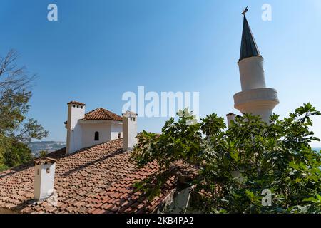 Le palais Balchik en face de la côte de la mer Noire, Balchik, Bulgarie Banque D'Images