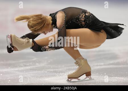 Eliska Brezinova, de la République tchèque, participe au patinage libre des dames au troisième jour des Championnats européens de patinage artistique de l'UIP à l'arène de Minsk à 25 janvier 2019, à Minsk, en Biélorussie. (Photo par Igor Russak/NurPhoto) Banque D'Images