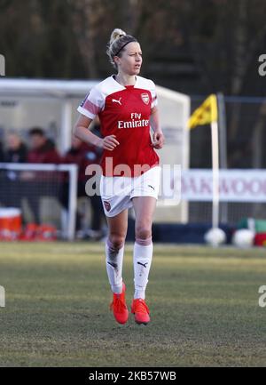 Janni Arnth d'Arsenal lors du match de football de la quatrième ronde de la coupe féminine de l'ÉS entre Crawley Wasps Ladies et Arsenal Women au Oakwood FC sur 3 janvier 2019 à Crawley, en Angleterre. (Photo par action Foto Sport/NurPhoto) Banque D'Images