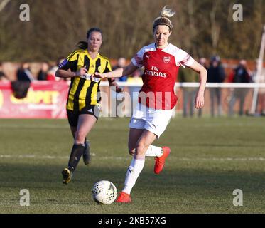 Janni Arnth d'Arsenal lors du match de football de la quatrième ronde de la coupe féminine de l'ÉS entre Crawley Wasps Ladies et Arsenal Women au Oakwood FC sur 3 janvier 2019 à Crawley, en Angleterre. (Photo par action Foto Sport/NurPhoto) Banque D'Images