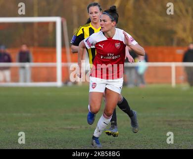 Katrine Veje d'Arsenal lors du match de football de la coupe FA pour femmes SSE entre Crawley Wasps Ladies et Arsenal Women au Oakwood FC sur 3 janvier 2019 à Crawley, en Angleterre. (Photo par action Foto Sport/NurPhoto) Banque D'Images