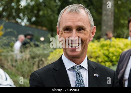 Le député conservateur Nigel Evans a été vu à l'extérieur du Parlement le 04 septembre 2019 à Londres, en Angleterre. Le gouvernement de Boris Johnson a perdu un vote crucial hier alors que les députés ont voté pour prendre le contrôle de l'ordre du jour des communes afin d'empêcher le Royaume-Uni de quitter l'UE le 31 octobre sans accord. (Photo de Wiktor Szymanowicz/NurPhoto) Banque D'Images