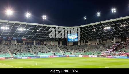 Vue du stade Stozicependant le qualificatif de l'UEFA Euro 2020 entre la Slovénie et la Pologne au Stadion Stozice sur 6 septembre 2019 à Ljubljana, Slovénie. (Photo par Foto Olimpik/NurPhoto) Banque D'Images