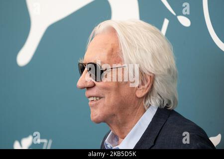 Donald Sutherland participe à la photocall « l'hérésie orange brûlée » lors du Festival du film de Venise 76th à Sala Grande sur 07 septembre 2019 à Venise, en Italie. (Photo par Luca Carlino/NurPhoto) Banque D'Images