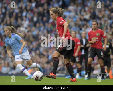 Abbie McManus (Manchester United) lors du match de Super League féminin de la FA anglaise entre Manchester City et Manchester United au City of Manchester Stadium, Manchester England, le 07 septembre 2019. (Photo par action Foto Sport/NurPhoto) Banque D'Images