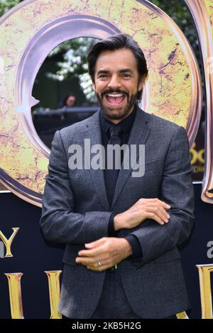 Eugenio Derbez pose pour des photos lors d'un tapis rouge de Dora et de la première de film de la Cité perdue de l'or au Parc central de Toreo sur 8 septembre 2019 à Mexico (Mexique) (photo d'Eyepix/NurPhoto) Banque D'Images