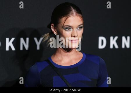 BROOKLYN, NEW YORK CITY, NEW YORK, États-Unis - SEPTEMBRE 09 : Nina Agdal arrive à la fête d'anniversaire DKNY 30th qui a lieu à l'entrepôt de St. Ann sur 9 septembre 2019 à Brooklyn, New York, États-Unis. (Photo par Xavier Collin/image Press Agency/NurPhoto) Banque D'Images