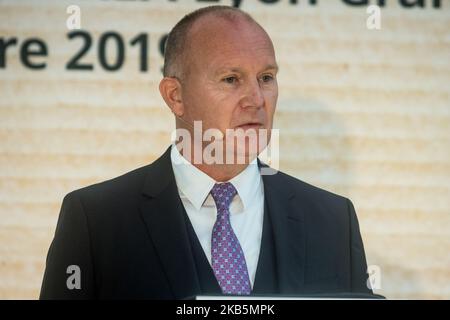 Walter Kadnar, PDG d'IKEA France, assiste à l'inauguration du magasin Ikea dans la région du Grand Lyon Parilly à Venissieux, près de Lyon, en France, sur 10 septembre 2019. (Photo de Nicolas Liponne/NurPhoto) Banque D'Images