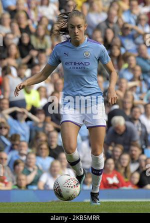 Tessa Wullaert (Manchester City) lors du match de Super League féminin de la FA anglaise entre Manchester City et Manchester United au City of Manchester Stadium, Manchester England, le 07 septembre 2019. (Photo par action Foto Sport/NurPhoto) Banque D'Images