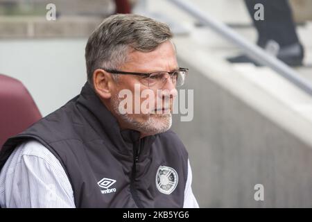 Craig Levein, gérant de coeurs, avant le match de la Scottish Premier League entre Hearts et Motherwell au parc Tynecastle, le 14 septembre 2019 à Édimbourg, en Écosse. (Photo par Ewan Bootman/NurPhoto) Banque D'Images