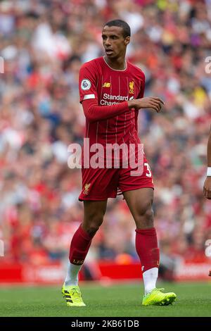 Joel Matip de Liverpool lors du match de la Premier League entre Liverpool et Newcastle United à Anfield, Liverpool, le samedi 14th septembre 2019. (Photo d'Alan Hayward/MI News/NurPhoto) Banque D'Images