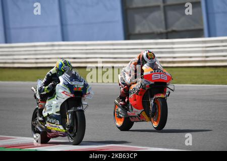 99 pilote espagnol Jorge Lorenzo de l'équipe Ducati course de course pendant Octo San Marino et Riviera di Rimini GP, 13th étape du Championnat du monde MotoGP à Misano circuit mondial Marco Simoncelli, Riviera di Rimini, Italie (photo par Andrea Diodato/NurPhoto) Banque D'Images