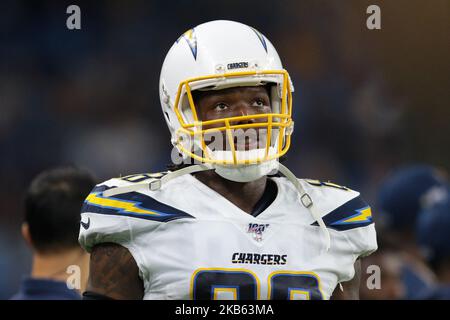 Los Angeles Chargers Tight End Virgile Green (88) est vu lors de la première moitié d'un match de football de la NFL contre les Lions de Detroit à Detroit, Michigan États-Unis, le dimanche, 15 septembre 2019 (photo par Jorge Lemus/NurPhoto) Banque D'Images