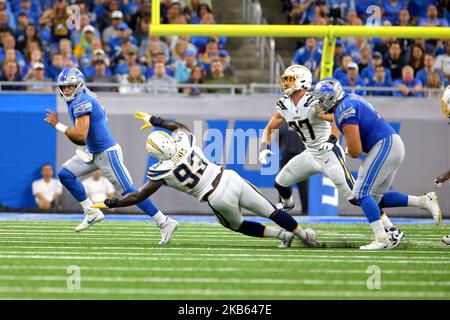 Los Angeles Chargers quarterback Justin Herbert (10) is escorted by senior  public relations manager Jamaal LaFrance after training camp on Tuesday, A  Stock Photo - Alamy