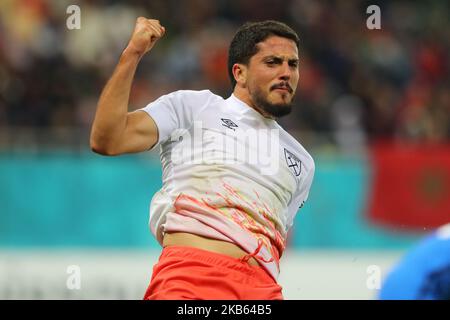 Bucarest, Roumanie. 03rd novembre 2022. Pablo Fornals célèbre un but lors du match de l'UEFA Europa Conference League FCSB contre West Ham United à Arena Na?ional?, Bucarest, Roumanie, 3rd novembre 2022 (photo de Stefan Constantin/News Images) à Bucarest, Roumanie le 11/3/2022. (Photo de Stefan Constantin/News Images/Sipa USA) crédit: SIPA USA/Alay Live News Banque D'Images