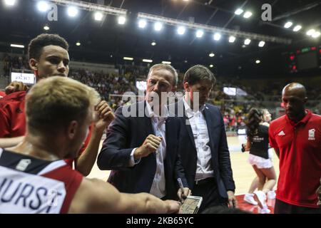 Vincent Collet en action lors du match de basket-ball de la FIBA entre SIG Strasbourg (STR) et ASVEL Lyon Rhenus Sport à Strasbourg, France, sur 17 septembre, 2019. (Photo par Elyxandro Cegarra/NurPhoto) Banque D'Images