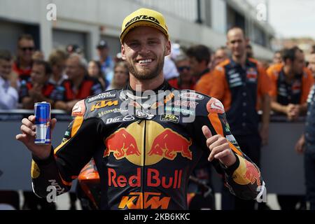 Brad Binder (41) de la République d'Afrique du Sud et Red Bull KTM Ajo KTM pendant de la Gran Premio Michellin de Aragon du championnat du monde de MotoGP à Motorland Aragon circuit sur 22 septembre 2019 à Alcaniz, Espagne. (Photo de Jose Breton/Pics action/NurPhoto) Banque D'Images