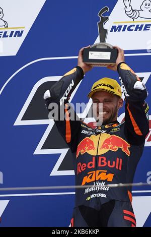 Brad Binder (41) de la République d'Afrique du Sud et Red Bull KTM Ajo KTM pendant de la Gran Premio Michellin de Aragon du championnat du monde de MotoGP à Motorland Aragon circuit sur 22 septembre 2019 à Alcaniz, Espagne. (Photo de Jose Breton/Pics action/NurPhoto) Banque D'Images