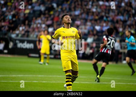 Jadon Sancho de Borussia Dortmund au cours de la 1. Match de Bundesliga entre Eintracht Frankfurt et Borussia Dortmund à la Commerzbank Arena sur 22 septembre 2019 à Francfort, Allemagne. (Photo de Peter Niedung/NurPhoto) Banque D'Images