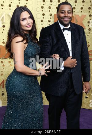 LOS ANGELES, CALIFORNIE, États-Unis - SEPTEMBRE 22 : Christina Evangeline et Kenan Thompson arrivent aux Primetime Emmy Awards 71st qui se tiennent au Microsoft Theatre L.A. Vivez sur 22 septembre 2019 à Los Angeles, Californie, États-Unis. (Photo par Xavier Collin/image Press Agency/NurPhoto) Banque D'Images