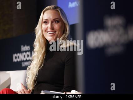 New York, États-Unis. 03rd novembre 2022. Lindsey Vonn parle jeudi au Sommet Forbes Iconoclast de 2022 à la Société historique de New York, à 03 novembre 2022, à New York. Photo de John Angelillo/UPI crédit: UPI/Alay Live News Banque D'Images